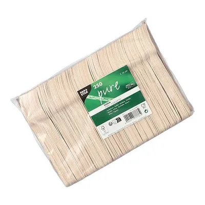 Produktbild von 1000 Papstar Gabeln Holz pure 16 cm 89891