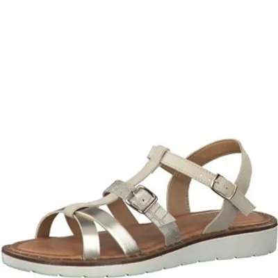 Produktbild von TAMARIS 1-1-28131-34/490 BEIGE/LT. GOLD Keilsandaletten  FS 2020, Spocc:37