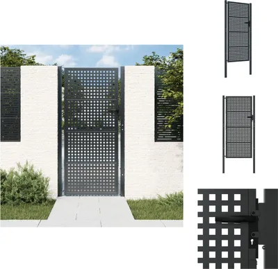 Produktbild von vidaXL Gartentor Anthrazit 105x250 cm Stahl - Gartentore