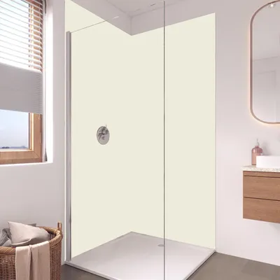 Produktbild von Duschrückwand Wandverkleidung für Dusche aus ALU 0,3 cm - 90 x 200 cm - RAL Creme