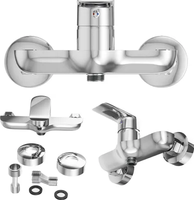 Produktbild von Granitan | VITO - Duscharmatur - Wandmontage - Chrom - Messing - Keramikkopf
