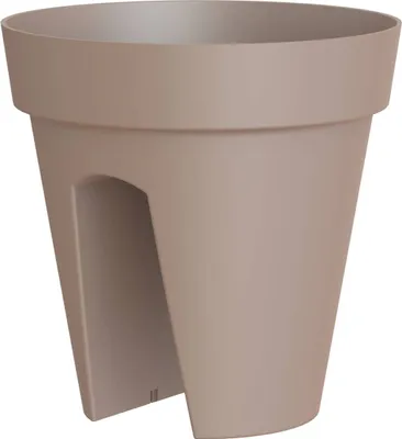 Produktbild von artevasi© CAPRI Geländer-Topf Taupe 30 cm - Kunststoff