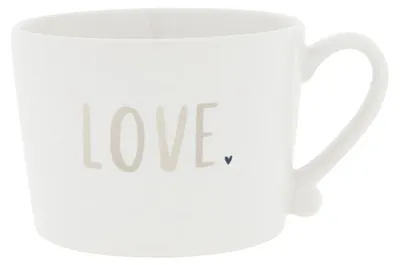 Produktbild von Tasse, Becher LOVE weiß beige für 270ml Keramik Bastion Collections