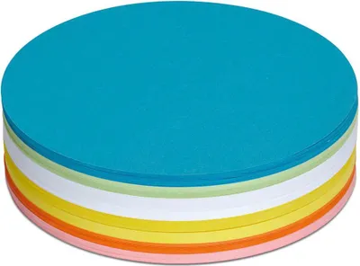 Produktbild von MAUL Moderationskarten rund Papier 250 Stück 18.5 x 18.5 x 0.02 cm weiß blau gelb grün orange rot