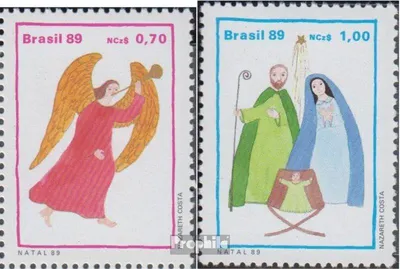 Produktbild von Briefmarken Brasilien 1989 Mi 2332-2333 (kompl.Ausg.) postfrisch Weihnachten