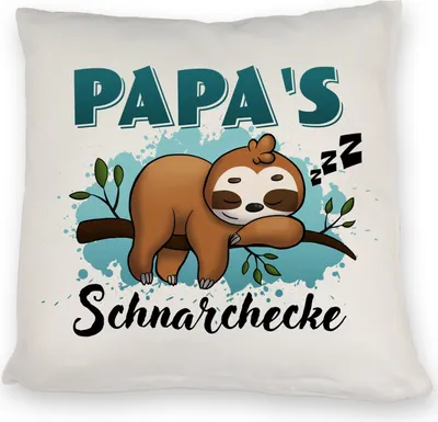 Produktbild von Faultier auf Ast Kissen Papa's Schnarchecke