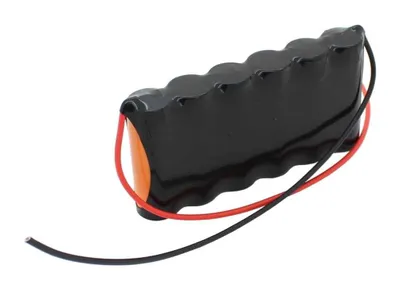 Zdjęcie produktu dla Akumulator do oświetlenia awaryjnego NiMH 7,2 V, 2100 mAh, F1x6 A, z kablem o długości 200 mm po obu stronach, zamiennik modelu Beghelli 415260000