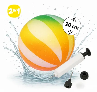 Produktbild von 2in1 Tauch- und Wasserball - Spielspaß über und unter Wasser für die ganze Familie - Wasserspielzeug mit Doppelfunktion, KI-generiertes Bild