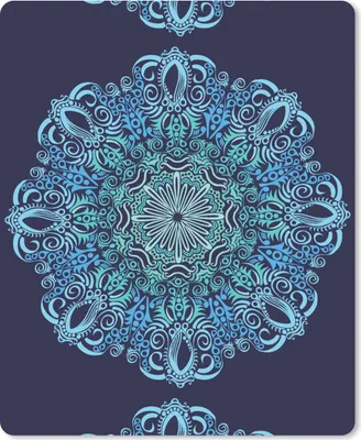 Produktbild von MuchoWow® Mauspad Mousepad Mandala - Blau - Muster 30x40 cm - Mousepads - Maus Mat - Pad - Mausunterlage - Mausmatten