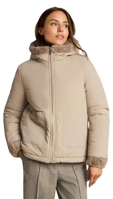 Produktbild von TOM TAILOR Damen Wendbare Kunstfelljacke – Größe XL