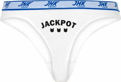 Produktbild von Damen Thong Slip - Boxer-0010-woman-white-v-S - weiß - S - vorn - JACKPOT - lustiges Motiv - Spruch - Unterwäsche - Unterhose - Freizeit - lustig