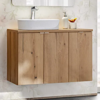 Produktbild von Waschtisch 90cm, in Eiche, NEWPORT-56-OAK