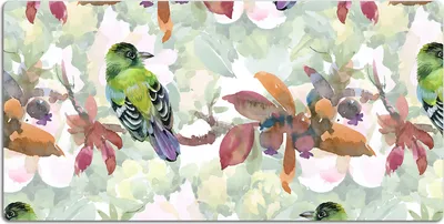Produktbild von Schreibtischmatte Tischunterlage 90x45 cm Mauspad - Exotische Vögel