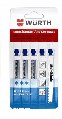 Obrázek produktu pro Wurth Pilový list do přímočaré pily na kov 75 mm 1 ks