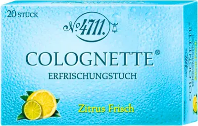 Image de 4711 - Lingettes rafraîchissantes - Parfum citron rafraîchissant - 20 lingettes - 1 pièce