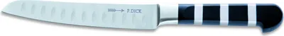 Produktbild von Dick Universalmesser, Schwarz, Serie 1905, X50CrMoV15 Stahl, 15 cm Klinge, 85 mm breit, 35 mm hoch, Kullenschliff, Stahlringe im Griff, 56° HRC