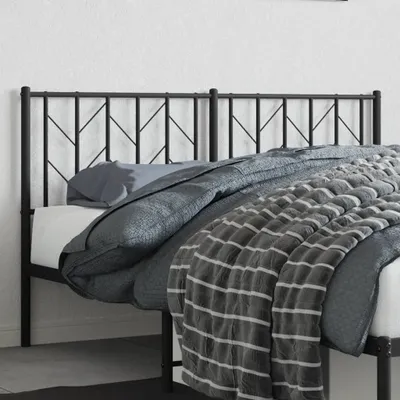 Produktbild von Schlichtes Kopfteil Metall Schwarz 150 cm - 5188686
