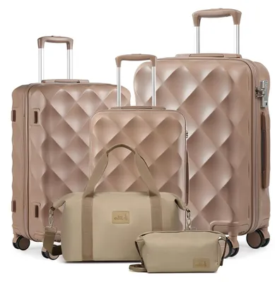 Produktbild von Koffer-Set mit Rollen – 5-teilig, mit Doppelrollen – Größe M, L, XL