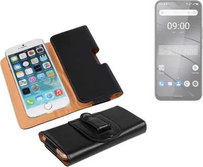 Produktbild von K-S-Trade Schützhülle Handyhülle kompatibel mit Gigaset GS5 Holster Gürtel Tasche Schutzhülle Handy-Tasche Smartphone Case Seitentasche schwarz