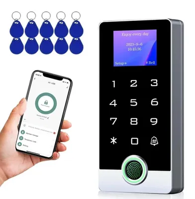 Obrázek produktu pro Systém kontroly přístupu, identifikace otisků prstů, LED displej, zařízení pro 10 identifikačních karet
