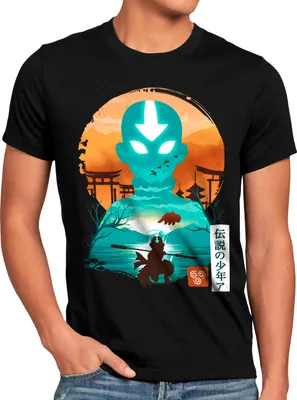 Produktbild von A.N.T. Aang Element Herren T-Shirt avatar anime japan manga last