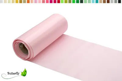 Produktbild von 9m Rolle Satin Tischband 30cm, Farbauswahl:rose 123 / zartrosa / hellrosa