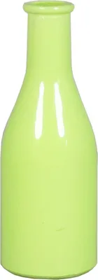 Produktbild von INNA-Glas Glasflasche ANYA, hellgrün, 18 cm, Ø 6,5 cm - Flaschenvase