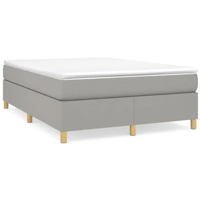 Obrázok produktu pre vidaXL Box spring bed frame light grey 140x190 cm fabric