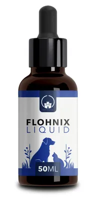 Produktbild von Saint Nutrition® Flohnix Liquid - Läuse & Flöhe – für Hunde und Katzen – Flohmittel – natürliche Formel – Abwеhr gegen Flöhe - Flöhe Hund - 50ml