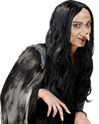 Produktbild von Schwarze Langhaar-Perücke für Hexen
