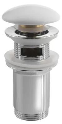 Produktbild von Überlauf-Ablaufgarnitur 5/4“, klick-klack, Keramik-Stopfen, H. 10-50 mm, Weiß