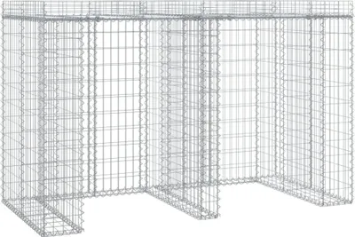 Zdjęcie produktu dla vidaXL Gabionowy pojemnik na odpady 192x91x120 cm Ocynkowane żelazo
