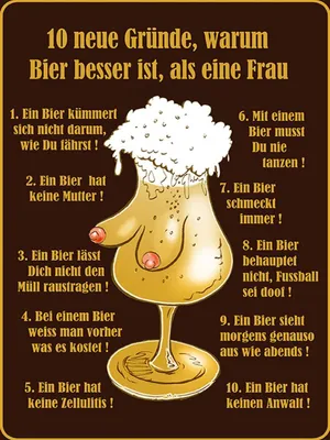 Produktbild von vianmo Holzschild 40x30 cm 10 Gründe Bier besser als Frau