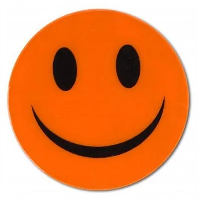 Produktbild von Kamdo Smiley Reflektor Aufkleber für Jacke Rucksack Fahrrad