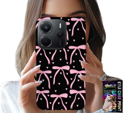Obrázok produktu pre Puzdro pre Xiaomi Note 14 4G - čierna a ružová stuha