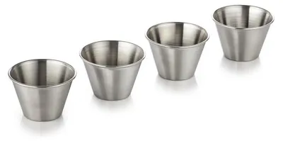Produktbild von 100x Dipschale Set, 80 ml, Ø 7 cm, Set, Chromnickelstahl
