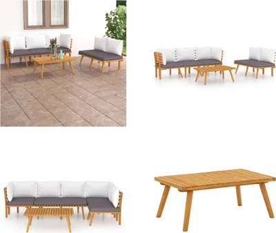 Produktbild von vidaXL 5 tlg. Garten Lounge Set mit Kissen Massivholz Akazie - Garten-Lounge-Set - Garten-Lounge-Sets - Terrassenmöbel - Gartenmöbel