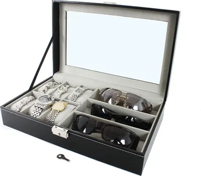 Produktbild von Brillenkoffer Uhrenkoffer Schmuckkoffer Kunstleder W75B