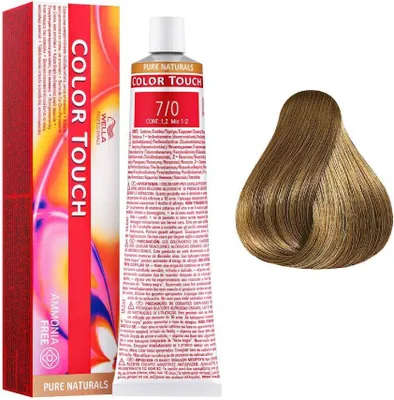 Produktbild von Wella Color Touch Pure Naturals, Braun, 7/0, Medium Blonde/Natural, Frauen, 60 ml, Alle Haare