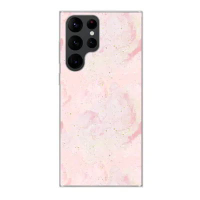 Produktbild von MuchoWow® Handyhülle Schutzhülle Hülle für Samsung Galaxy S22 Ultra Marmor - Rosa - Glitter - Gold - Muster Silikon Softcase Handy Hülle - Abbildung