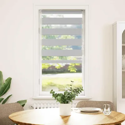 Obrázek produktu pro vidaXL Dvojitá roleta Světle šedá 55x150 cm Šířka látky 50,9 cm Polyester