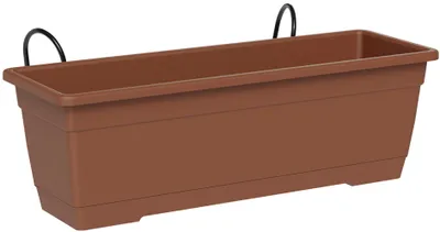 Produktbild von tera Blumenkasten-Set "Birka" inkl. Halter terrakotta (B)500 x (T)170 x (H)160 mm