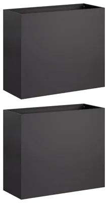Produktbild von vidaXL Garten-Pflanzgefäß 2 stk. Schwarz 50 x 20 x 40 cm