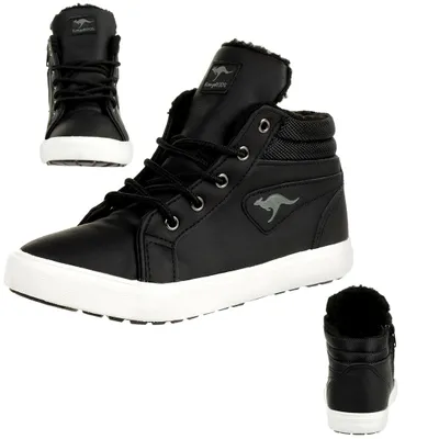 Obrázok produktu pre KangaROOS unisex kids KaVu l high-top sneaker black lined winter shoes, veľkosť topánok:33 EU