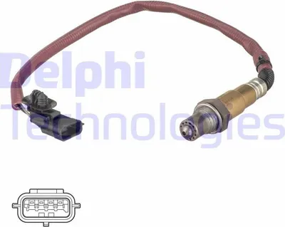Produktbild von DELPHI Lambdasonde für NISSAN Qashqai II (J11, J11) vor-Kat Beheizt 370mm ES21172-12B1