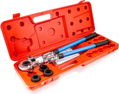 Produktbild von Bituxx Rohrpresszange TH-Kontur für Aluminium-Verbundrohre 60kN Blau MS-17182