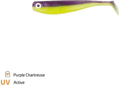 Produktbild von Zeck Fishing Zander Gummi 9 cm Purple Chartreuse 3 Stk