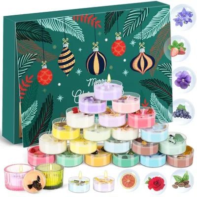 Produktbild von Adventskalender Kerzen 2026 24 Tage Duftkerzenspaß für Frauen Bunt