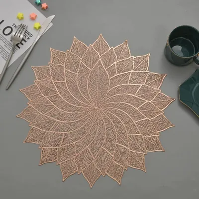 Immagine prodotto di Set di 4 sottopiatti decorativi in PVC a forma di foglia