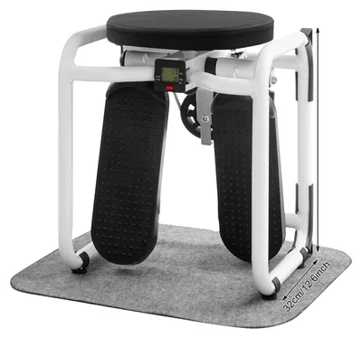 Zdjęcie produktu dla Mini stepper z siedziskiem, trening całego ciała, kompaktowa konstrukcja, czarny